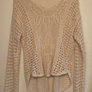 Light cream holey sweater